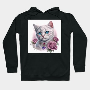 Rosey White British Shorthair Kitten Hoodie